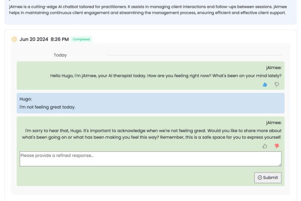 AI Virtual Therapist - jAImee
