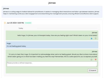 AI Virtual Therapist - jAImee